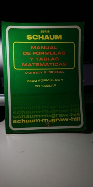 Manual De Formulas Y Tablas Matematicas